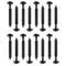 GeekNi 12Pcs 3 Inch Vinyl Shutter Fasteners Strongest Plastic Shutter Screws Window Shutters