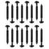 GeekNi 12Pcs 3 Inch Vinyl Shutter Fasteners Strongest Plastic Shutter Screws Window Shutters