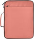 Wfrish Handle,1.25 Inch 3 500 6 Salmon Zipper Binder Bag with Ring O-Ring Sheet Capacity Tab Expanding File Folder