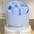 Pencil Pen Holder for Desk with Calculator, Mirror, 7 Slots, 180° Opening, Desktop Storage for Office, School, Home