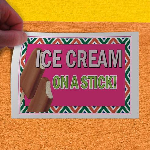 Fastasticdeals 36x24Inches Decal Stickers Multiple Sizes Ice Cream in A Stick Restaurant Cafe Bar Industrial Vinyl