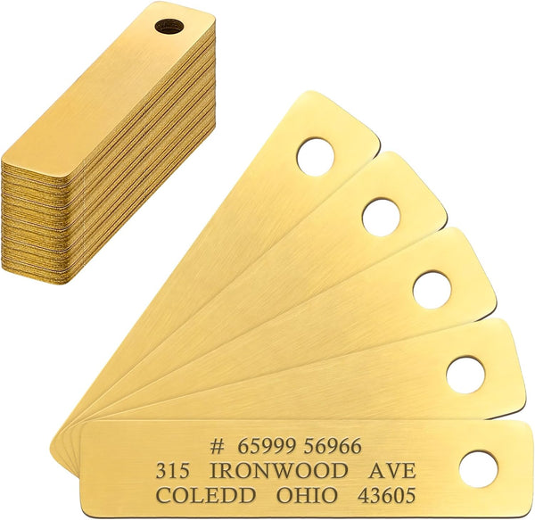 ElaraBerry 50 Pcs Brass Tags for Trapping Copper Tags Crab Trap Identification Tag