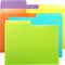 Youngever 10 Pack Plastic Tab Folders, Heavy Duty Plastic Tab Folder in 5 Colors
