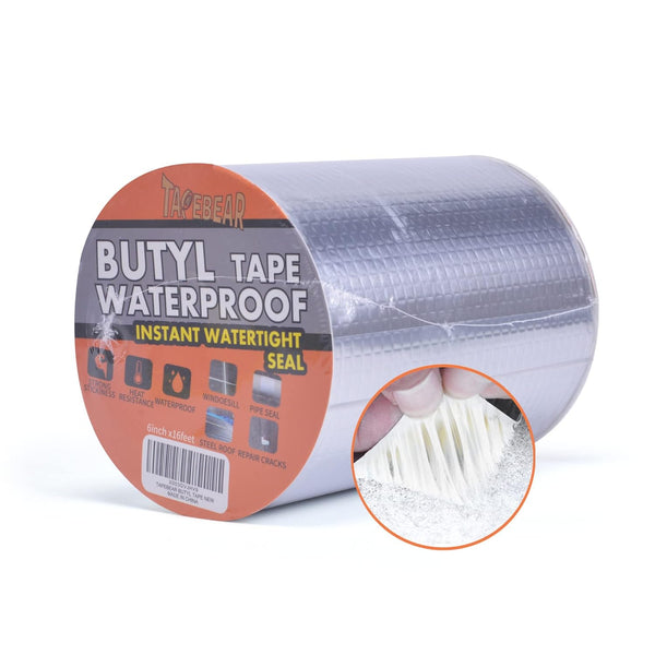 Butyl Tape, Waterproof Sealing Tape Aluminum Foil Tape for RV Repair, Window, and Boat Sealing, 6inch x 16feet