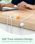 8 Pack Rotatable Cord Holder, Snap-Lock Cable Clips, Adhesive Cord Organizer, Phone Charger Wire Organizer Keeper