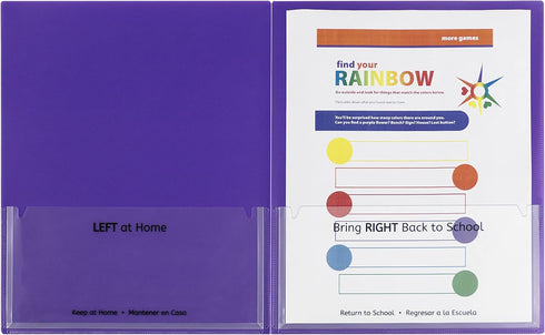 C-Line Classroom Connector School-to-Home Folders, Purple, 25 per Box (32009)