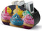 JTREHY Colorful Happy Birthday Cupcakes Remote Control Holder with 5 Compartments Pu Leather