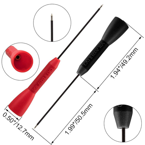 ANCIRS 4 Pack 2mm Needle Test Probes, 600V/10A Non-Destructive Multimeter Test for Leads tl71 tl75