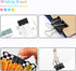 Medium Binder Clips 72 Pack, 1-1/4 Inch, Black Standard 32mm, Medium Size Paper Clips for Office Supplies