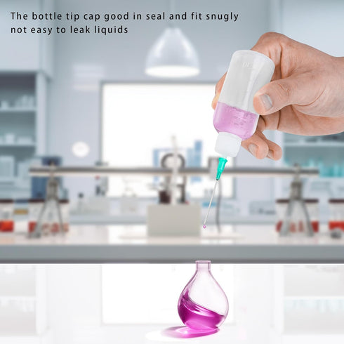 100ml Precision Tip Applicator Bottle with Blunt Tip Needle and Cap, 18G 20G 25G Needle Tip Squeeze Bottle