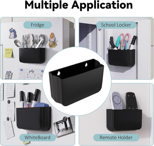 Vaszu Accessories(1 Pack Magnetic Foldable Pen Holder, Magnetic Dry Erase Marker Pencil Holder, Strong Magnet Remote