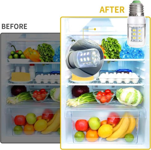 Belleone 5304511738 LED Refrigerator Light Bulb, 3.5W Compatible with Frigidaire, Crosley, Kenmore, 2 Pack