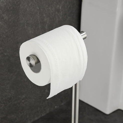 SUS304 Toilet Paper Holder Stand Stainless Steel Freestanding Toilet Wipes Dispenser Modern Bathroom Storage Floor Free