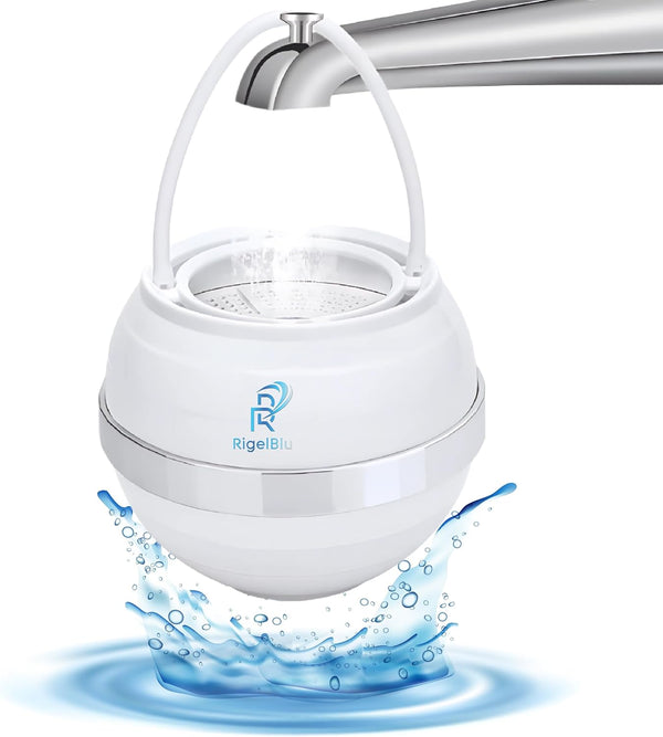 RIGELBLU Bath Ball Water Filter for Tub Faucet, 8-Stage Bathtub Water Filter, Helps