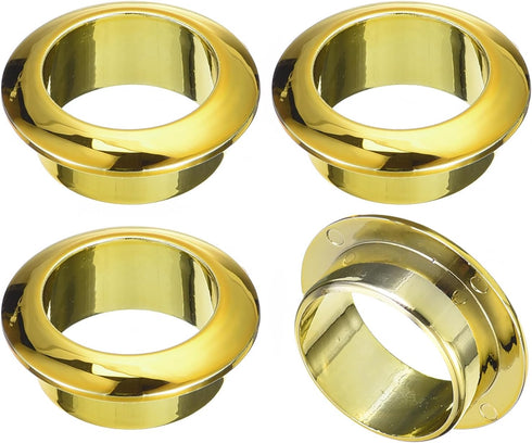 uxcell 4Pcs Cable Hole Cover, 1 inch(25mm) ABS Gold Cord Grommet Organizer for Office Desktop Wire, Cable Management