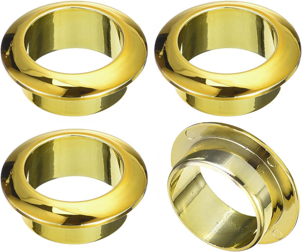 uxcell 4Pcs Cable Hole Cover, 1 inch(25mm) ABS Gold Cord Grommet Organizer for Office Desktop Wire, Cable Management