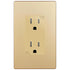 ENERLITES Elite Series Decorator Receptacle Outlet, Child Safe Tamper-Resistant, 15A 125V, Gold, Wall Plate Included