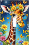 HTSAHKV Colorful Giraffe Flowers Wall Plate Light Switch Cover Single Gang Outlet Faceplate