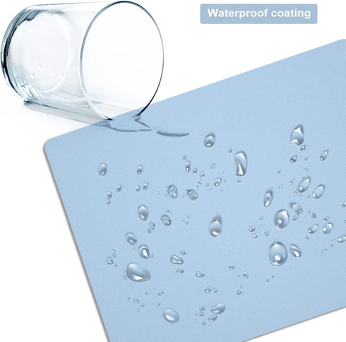 Mini Mouse Pad Small Size 2 Pack, Portable Blue Mouse Pad for Laptop, Cute Non Slip Rubber Base - 5.5 x 7 in