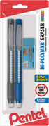 Pentel 3 Eraser Pack - 2 Clic Erasers, 1 Small Block Eraser