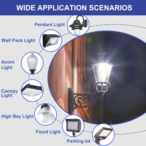 2 Pack 400W Equivalent LED Corn Light Bulb, 6000 Lumen 6000K Daylight, E26/E27 Medium Base for Indoor Garage Warehouse