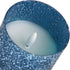 Set 3 Blue Flameless Candles with Remote and Timer, Real Wax Battery Operated Candles with Flickering Flame, Glass LED