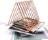 9 Pack 2 EASEPRES Slot Magazine Rack Book Record Holder, Desktop Iron Storage Rack Bookshelf Multifunction Triangle