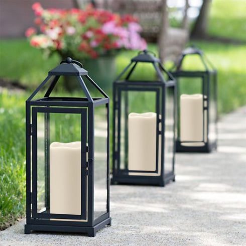 6" Eldnacele Solar Outdoor Flameless Candles Dusk to Dawn Waterproof Rechargeable White Plastic LED Flickering Pillar