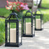 6" Eldnacele Solar Outdoor Flameless Candles Dusk to Dawn Waterproof Rechargeable White Plastic LED Flickering Pillar