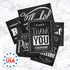 Retro Chalkboard Thank You Card Pack, 36 Greeting Cards with Brown Kraft Envelopes, Vintage Designs