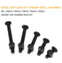 binifiMux 50pcs M6 20mm/ 30mm/ 40mm/ 50mm/ 60mm Crib Hardware Screws, x Black Hex Socket Cap Bolts Barrel Nuts