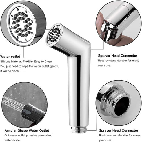 ZLOCYIVHE Set(B Set) Handheld Bidet Sprayer for Toilet, Spray Attachment with Hose for Feminine Wash, Baby Cloth Diaper