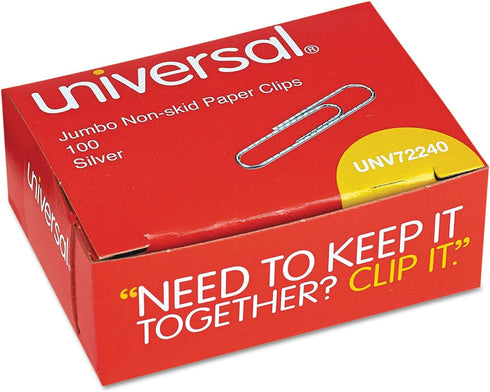 Universal Paper Clips 100 per box, 10 boxes per package UNV72240
