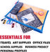 Rough Enough Plastic File Folder Organizer - Clear Document Bag Pouch for A4 Paper, Legal Size, Important Document