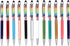 Gullor 2 in 1 Bling Diamond Retractable Ballpoint Pen with Screen Touch Pen for Tablet, Phones, 12 Pack