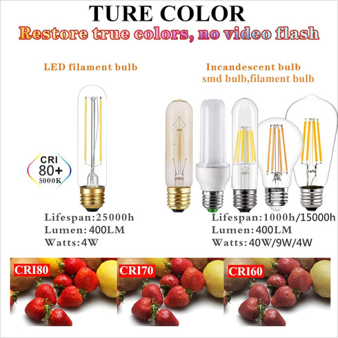 LiteHistory Tubular Light Bulb, 6W Equal E26 LED Bulb, 60 Watt Dimmable, Neutral White 4000K, Pack of 6