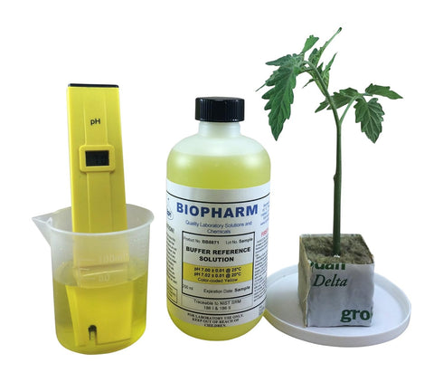 pH Buffer Calibration Solution Kit 2-Pack — pH 4.00 (red) and pH 7.00 (Yellow), Each 250 mL, NIST Traceable