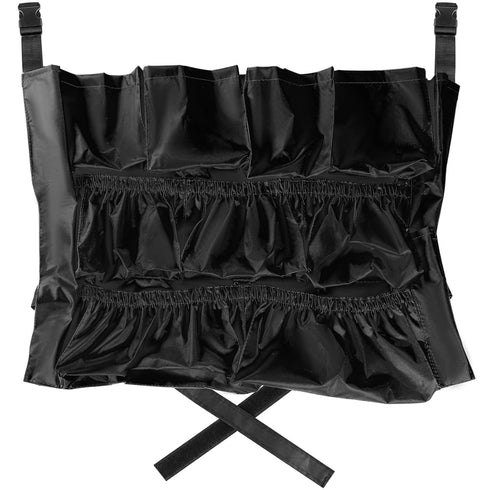 Trash Can Caddy Bag, 12 Pockets Organizer for Cleaning Tools and Supplies, Fits 20-44 Gallon Can (Black)