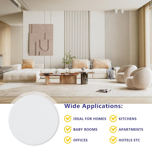 Wall Protector Round, 3 1/4 in, 10 Pack Doorknob Shield Guard with Self Adhesive Sticker, HOME MASTER HARDWARE