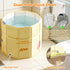 27.55"L 27.55"W 27.55"H) Portable Bathtub, Hot Ice Bath Tub Inflation-free, Shower Bathroom SPA Soaking Tub