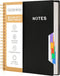 CAGIE 5 Subject College Ruled Notebook, 8.5'' x 11'' Hardcover with 5 Removable Colored Dividers, 240 Pages