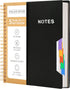 CAGIE 5 Subject College Ruled Notebook, 8.5'' x 11'' Hardcover with 5 Removable Colored Dividers, 240 Pages
