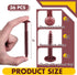 MorningRo 36 Pack Vinyl Shutter Fasteners Plastic Shutter Screws Window Shutters Exterior Spike Loks for Installing