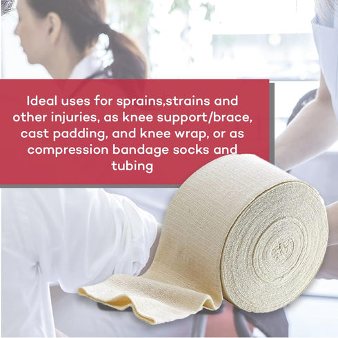 4 25 (1 Dealmed Cotton Stockinette, x yds, Tubular Bandage Sleeve, Comfort Breathable Dressing for Skin Protection