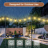 2 Pack Set Heavy-Duty String Light Poles for Outside with Fork, Adjustable Lighting Hanging Post Accessories for Patio