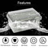 ABS Plastic Dustproof Waterproof IP65 Junction Box, Hinged Shell Electrical Project Enclosure with Clear Cover