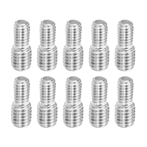 PATIKIL M4x6mm to M5x6mm Double End Threaded Stud Screw Bolt, 10 Pack Stainless Steel Rod Bolts