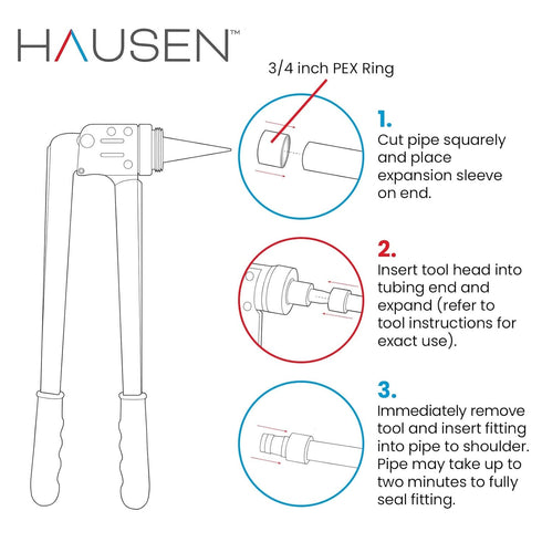 3/4-inch PEX Standard Port Brass Ball Valve, 1-Pack with PEX Expansion Connection