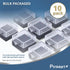 PinMart Clear Plastic Black Gift Box Set, 10 Made in USA Small Jewelry Boxes with Foam
