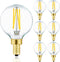 XININSUN G16.5 LED Bulb, E12 40W Candelabra, Dimmable, 4000K Daylight White, 400LM, 4W, 6 Pack